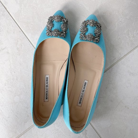 Manolo Blahnik Shoes - 98% NEW BLUE MANOLO, SIZE 7.5